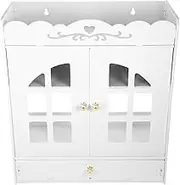 Luxshiny Bathroom Wall Cabinet Vintage Design Wall-Mounted Storage Shelf for Versatile Organization of Bathroom Supplies Stylish Over Toilet Rack Compact Compartment Design for Towels