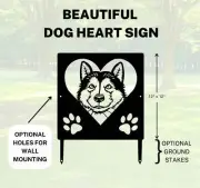 Alaskan Malamute Name Sign or Heart Memorial Wall or Yard Plaque