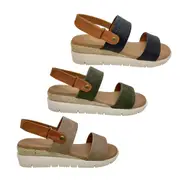 Step On Air Baby Ladies Shoes Sandals Sole Sling Back Woven Look Open Toe