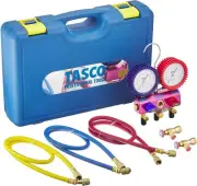 Ichinen TASCO TA122FA R410A/R32 Manifold Set w/ gauge cover, Hard Case NEW