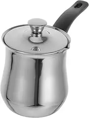 AUTSUPPL Stovetop Pot 360ml Turkish Coffee Maker Stainless Steel Induction Milk Cookware Tea Kettle