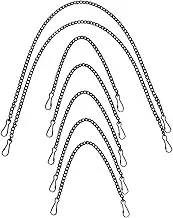 Zerodeko 7Pcs Stained Glass Hanging Chain with Hooks Wall Hanging Chain for Bird Feeders Signs and Ornaments Versatile Decoration for Gardens and Displays