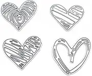 4Pcs Heart Metal Die Cuts, Love Heart Embossing Dies, Die Cuts Stencil for DIY Craft, Card Making, Photo Decorative, Paper Scrapbooking
