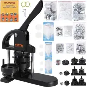 VEVOR Button Maker, 1/1.25/2.28 inch(25/32/58mm) 3-IN-1 Pin Maker, with 300pcs B