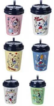 Disney Parks Starbucks Cup Tumbler Ornament Complete Set of 6 New in Boxes!