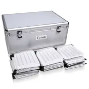 Embellir CD Case DVD Cases Wallet Storage Box Holder 500 Discs Aluminium Folders