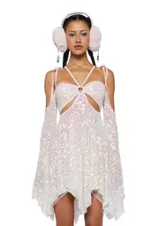 [Club Exx] Lightning In A Bottle Mini Dress - White