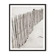 Divided Sands Framed Printed Wall Art - Black