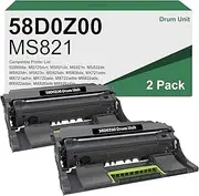 Remanufactured 58D0Z00 MS821 Imaging Drum Unit- MNRS Replacement for Lexmark 58D0Z00 MS821 Black Imaging Drum Cartridge for B2865dw MS821dn MS821n MS823dn MS825dn MS826de MS725dvn Printer (2-Pack)