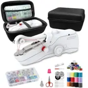 Handheld sewing machine beginners sewing kit with storage two power supply