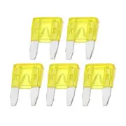 5 Pack Mini 20AMP ​​APM/ATM Universal Car Fuses Blade Short Circuit Protection