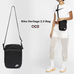 Nike 斜背包 Heritage 2.0 Bag 黑 白 男女款 運動休閒 包包 BA5898-010 【ACS】