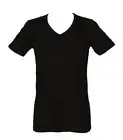 T-shirt underwear man winter cotton organic interlock short sleeve V neck RAGNO