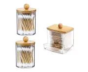 Cotton swab storage box portable round container cosmetic cotton puff storage box cotton swab makeup remover Cotton Box