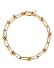 Bloomingdale's Fine Collection Polished Jax Paperclip Link Bracelet in 14K Yellow Gold