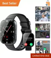 IP68 Waterproof Smartwatch with Heart Rate Monitor & 1.95'' Touch Screen Display