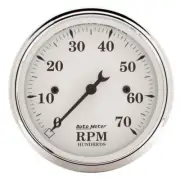 Fits Old Tyme White 3 1/8in Tach 7000 RPM Elec. by Autometer 1695