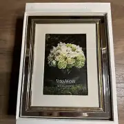 VERA WANG Wedgwood photo frame holds 5x7, Silver/ Gold - NEW NIB