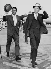 Dean Martin & Frank Sinatra at the London Airport Rat Pack Photo 6" x 8"