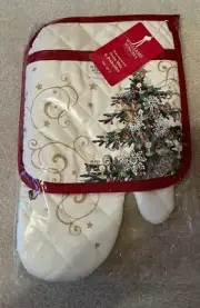 Williams- Sonoma ~ Twas the Night ~Christmas Set of 2 Oven Mitt & Potholder NWT