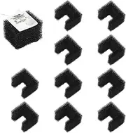 10pcs Foam Filter Replacement for Pet Water Fountain, Black Pet Drinking Water Fountain Filters Compatible with PetSafe Viva 64oz & 140oz Drinking Fountain