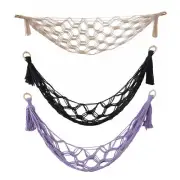 Boho Stuffed Animal Hammock Toy Net Bag Plush Toy Handwoven Bohemian Toy Hammock