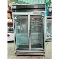在飛比找蝦皮購物優惠-極凍王雙門透明冷藏玻璃冰箱110v  加裝白鐵底版耐用 保固