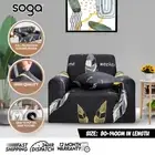 SOGA 1-Seater Feather Print Sofa Cover Couch Protector