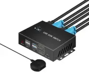 Dual Monitor Kvm Switch 2 Monitors 2 Computers HDMI 4k@60HZ,USB3.0. kvm...