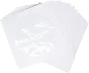 100Pcs Wallet Paper Case with Transparent Window Portable Storage Bags for Home Cinema and Music Dustproof Organizer White