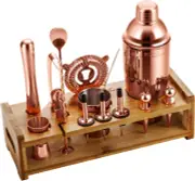 Rose Copper 24-Piece Cocktail Shaker Set,Perfect Home Bartending Kit for Drink M