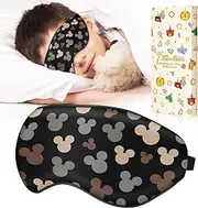 Miss Adola Sleep Mask for Kids - Silk Eye Mask for Sleeping Cute Cartoon Kids Sleep Mask for Boys Girls Teens Soft Smooth Adjustable Straps Silk Kids Eye Cover, Geometric Miqi