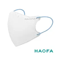在飛比找PChome24h購物優惠-HAOFA氣密型99%防護立體醫療口罩彩耳款-湖水藍(10入
