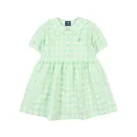 在飛比找momo購物網優惠-【KANGOL】韓國-KIDS 方格子洋裝-薄荷綠(W23S