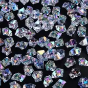 180PCS Bright Clear Vase Fillers, Acrylic Fake Crushed Ice Rocks Fish Tank