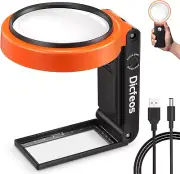 30X 40X Magnifying Glass With Light And Stand, Non-rechargeable, Folding