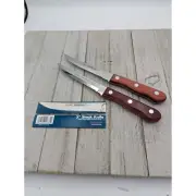 Set of 2 Tramontina Stainless Steel 4 1/2” Blade Steak Knife 8 1/4" Total Brazil