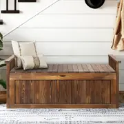 ALFORDSON Outdoor Storage Bench Garden Patio Furniture XL (Charcoal)