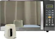 MWG1191SB Countertop Microwave Oven with 1100W Grill Function, Sleek Mirrored Fi