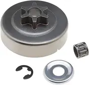 [eMagTech] 3/8 6T Clutch Drum Sprocket Washer E-Clip Kit Compatible with STIHL Chainsaw 017 018 021 023 025 MS170 MS180 MS210 MS230 MS250