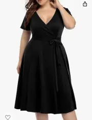 Black Plus Size Dress by Pinup Fashion Size 28W