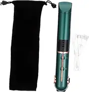 Hair Straightener and Curler Curling Iron Professional Hair Straightener Mini Clothes Iron Portable Iron Portable Hair Flat Iron abs Hair Curler Girl (Color : Green, Size : 21X4X3.5CM)