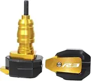 Motorbike Frame Slider Falling Protection for Yamaha YZF-R3 YZF-R25 Motorcycle Falling Protection Fairing Exhaust Crash Pad Swing Arm Spools Crash Sliders (Color : R3 Glod)