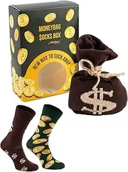 [Rainbow Socks] Men Women Funny Moneybag Socks in a Box - 1 Pair