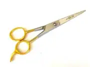 Half Gold Hair Cutting Scissors Ice Tempered Shears 6.5"