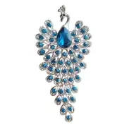 Vintage Blue Crystal Peacock Brooches for Women,Sapphire Jewelry,Gorgeous Peacoc