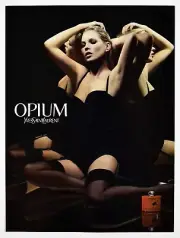 OPIUM Perfume 2004 Original Print Ad - KATE MOSS