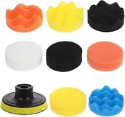 MOLUCKFU 1 Set Car Detailing Kit Professional Buffing and Polishing Sponge Fleece Bonnet Pads for Auto Detailing Easy Attach Drill Polishing for Waxing and Paint Restoration