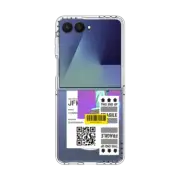Galaxy Z Flip7 Clear Magnetic Case Label Note Case 01