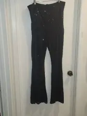 Nasty Gal Womens Plus Size 16 Sequin Flare Party Pants Festival